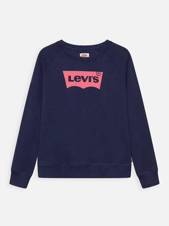 Levi's Hanorac pentru copii Albastru marin Logo Crew