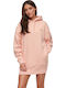 Mini Dress with Hood Pink
