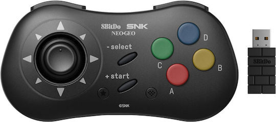 8Bitdo NEOGEO Ασύρματο Gamepad για Android / PC Μαύρο