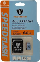 Technovo microSDHC 64GB Clasa 10 UHS-I cu adaptor