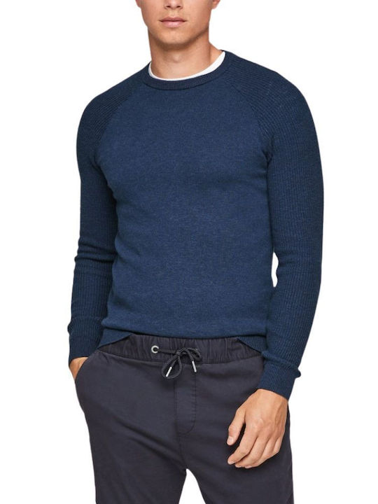 S.Oliver Men's Long Sleeve Sweater Navy Blue