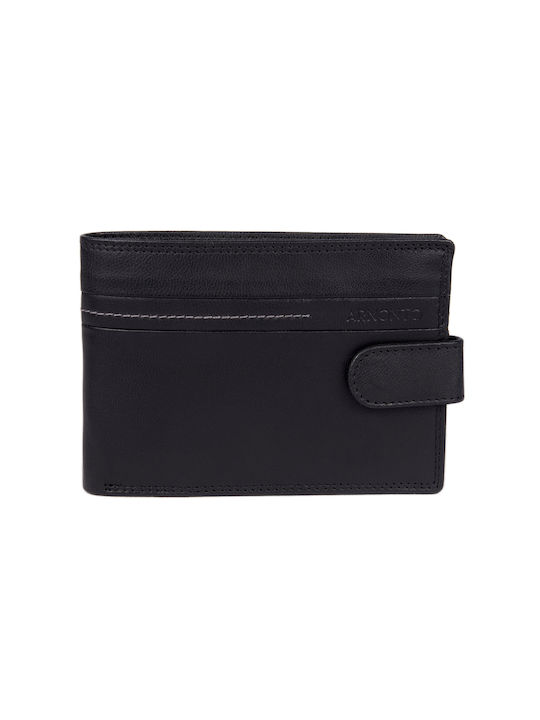 Armonto Men's Leather Card Wallet with RFID Black