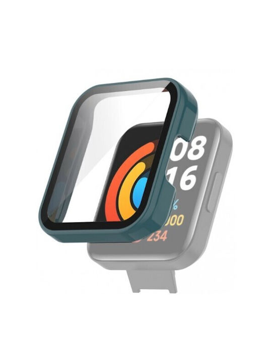 Full Glass Screen Protector Plastikhülle in Grün Farbe für Redmi Watch 2 Lite