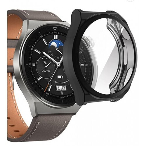 Electroplated Θήκη Σιλικόνης σε Μαύρο χρώμα για το Huawei Watch GT 3