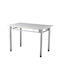 Table Kitchen Wooden with Metal Frame Silver 100x60x74.5cm