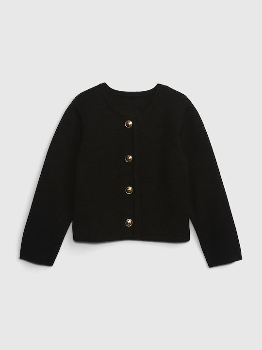 GAP Cotton Cardigan with Buttons Black