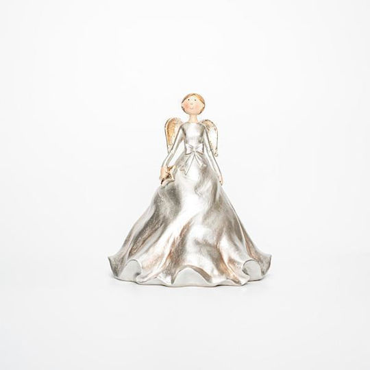 Eurolamp Christmas Plastic Figure Cherub Gold Height 20.5cm