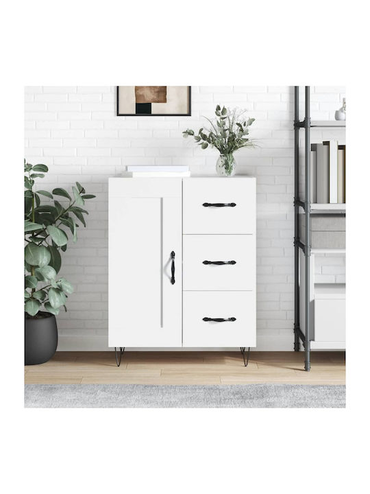 Wooden Buffet with Drawers White L69.5xW34xH90cm