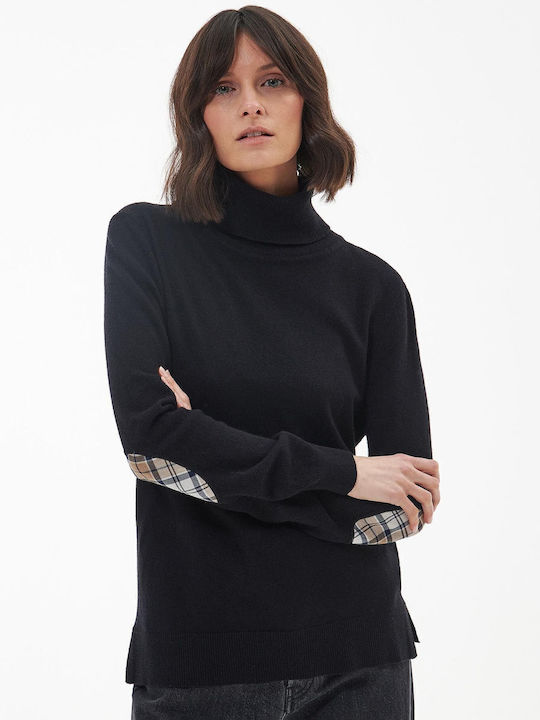 Pendle Damen Langärmeliges Wollrollkragenpullover Schwarz