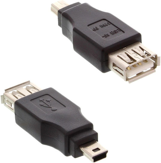 InLine Μετατροπέας mini USB male σε USB-A female 1τμχ 33500B