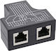 InLine Μετατροπέας RJ-45 female σε RJ-45 2x female 1τμχ 69995B