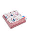 Sensillo Blanket Nursery Swaddling Blankets Minky Multicolor 75x100cm.