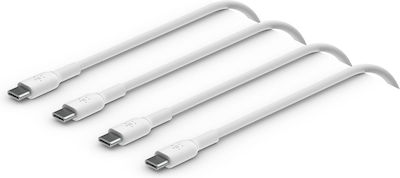 Belkin 2Pack USB 2.0 Cable USB-C male - USB-C male Λευκό 1m (CAB003BT1MWH2PK)