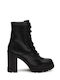 Guess Leather Women's Ankle Boots with High Heel Black