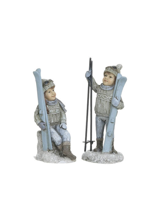 Inart Christmas Plastic Figure Toddler Length 6cm 2pcs (Μiscellaneous Designs)