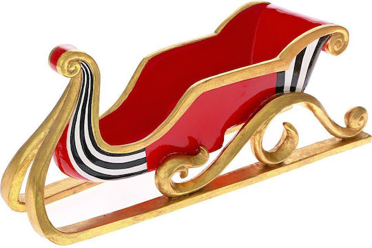 Iliadis Weihnachtliche Kunststoff Figur Schlitten Rot Höhe 45cm