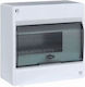 Elettrocanali Wall mounted Waterproof 8-Elements Fuse Box with 1 Row