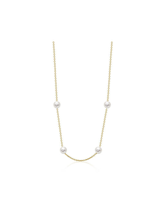 Chrilia Necklace from Gold 14K with Pearls