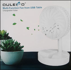 USB Office/Home Folding Fan White