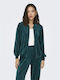 Rebel Women's Sweatshirt Jacket Velvet Hooded Green