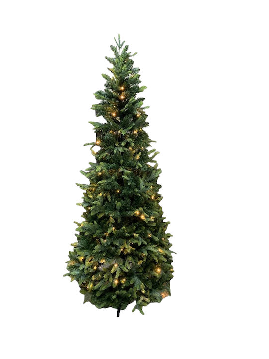 Χριστουγεννιάτικο Δέντρο Pre Lit Pop Up Πράσινο 210εκ. με Πλαστική Βάση
