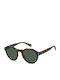 Polaroid Unisex Sunglasses with Brown Tartaruga Plastic Frame and Green Polarized Lens PLD6207/S 086UC