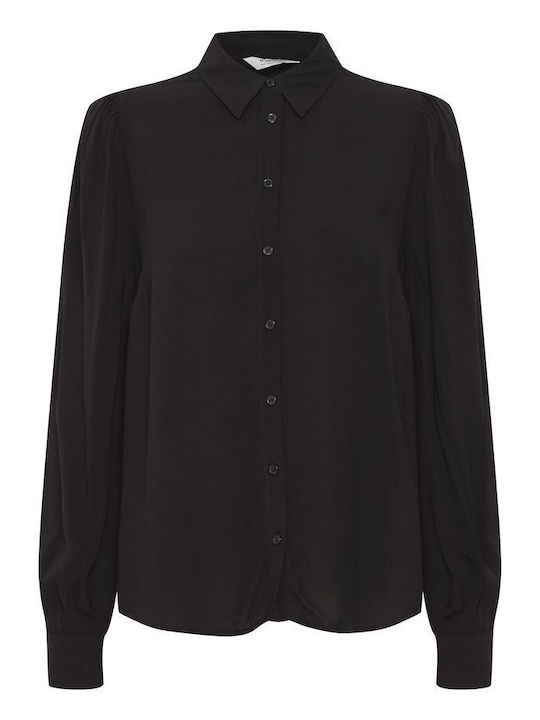 B.Younq Women's Long Sleeve Shirt Black