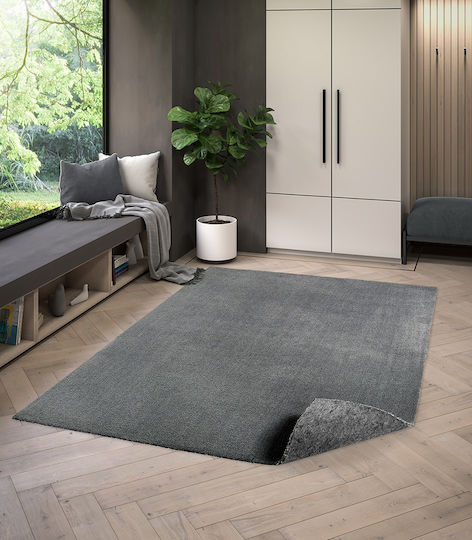 Newplan Velvet Teppich 100 Grau Breite 80cm Zuschnitt nach Maß