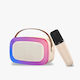 Karaoke Speaker with Wireless Microphone and Lighting Effects V66 98051-10 Beige