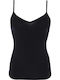 Women's T-Shirt with Spaghetti Strap Black