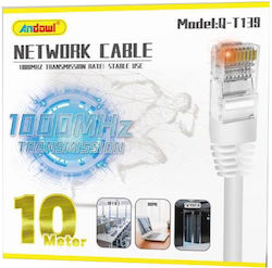 Andowl Q-T139 U/UTP Cat.5e Καλώδιο Ethernet 10m Λευκό Andowl Q-T139 U/UTP Cat.5e Καλώδιο Ethernet 10m Λευκό