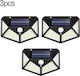 Set of 3 Wall Solar Lights 7W 2700lm with Motion Sensor
