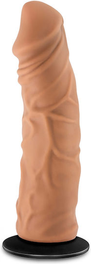 Blush Lock On Argonite Glass Dildo With Suction Cup Mocha 20cm