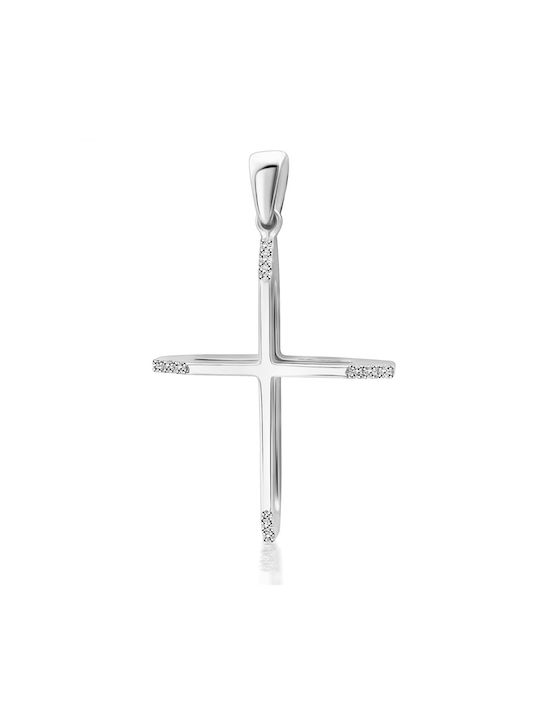 Chrilia White Gold Cross 18K