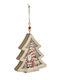 Beleuchtet Weihnachtsdekoration Baum Klassisch 14cm Batterie Beige