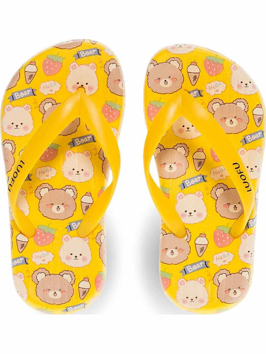 Παιδικές Σαγιονάρες Flip Flops Κίτρινες