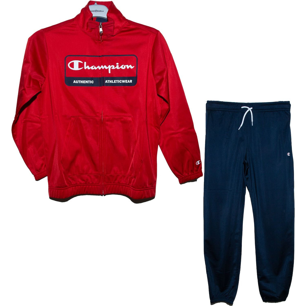 Champion on sale red tracksuit