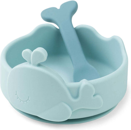 Done by Deer Baby Food Container Set Wally made of Silicone Blue 2pcs