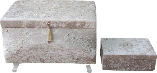 Olia Home Βαπτιστικό Κουτί από Βελούδο 55x35x30εκ.