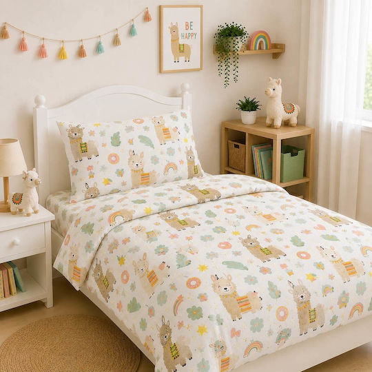 Astron Italy Set Cearceaf Pentru Copii Simplu Multicolor