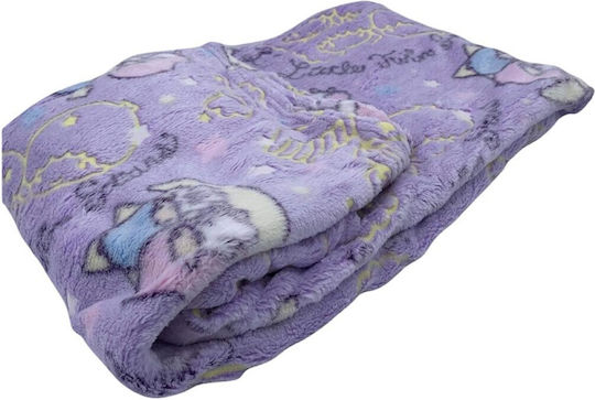 Κουβέρτα Fleece Φωσφορίζουσα Λιλά 116x150εκ.