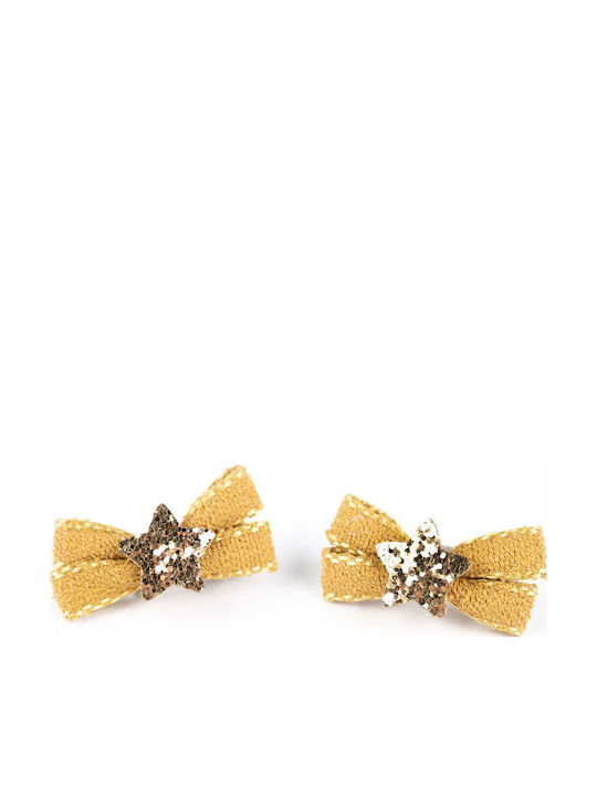 Busylizzie Kids Hair Clip Set Gold 2pcs