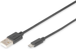 Digitus DB-300127-018-S Regular USB 2.0 σε micro USB 1.8m Μαύρο