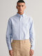 Long Sleeve Cotton Shirt in Regular Fit Light Blue