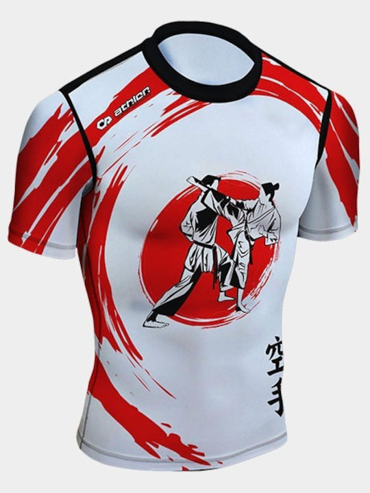Athlon Ανδρική Κοντομάνικη Μπλούζα 100-1843 για Jiu-Jitsu Πολύχρωμη
