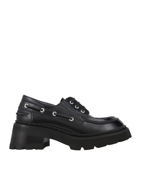By Far Δερμάτινα Γυναικεία Loafers σε Μαύρο Χρώμα