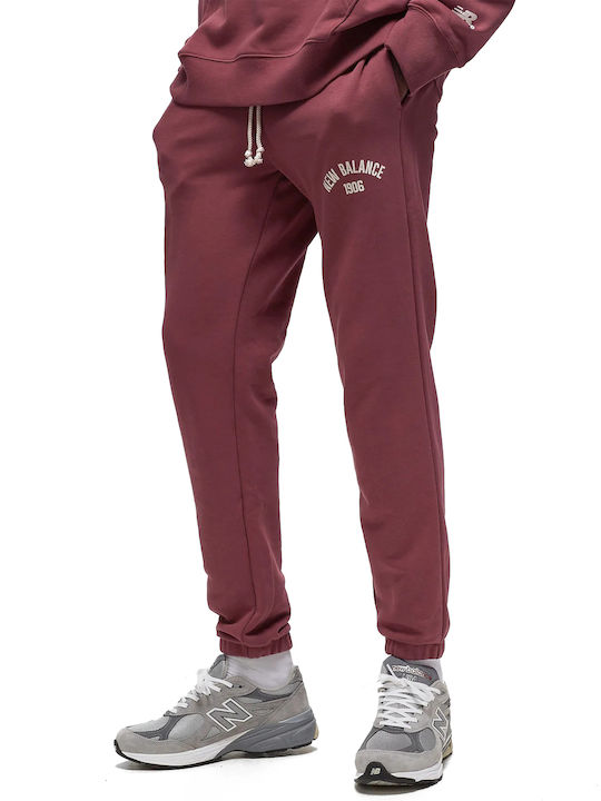 Pantaloni de trening cu Elastic Burgundy