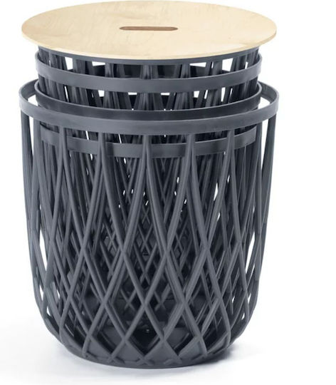 Prosperplast Storage Basket Plastic Gray 5pcs