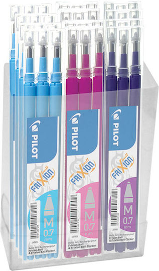 Pilot Frixion Ball 0.7 3 Ανταλλακτικά Μελάνια για Στυλό Medium Πολλαπλών Χρωμάτων
