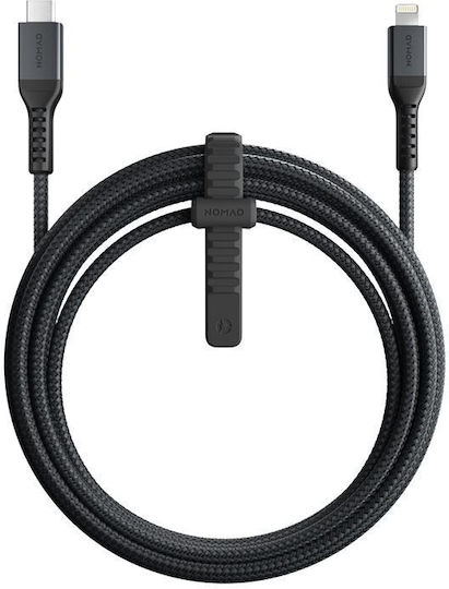 Nomad Geflochten USB-C zu Lightning Kabel 20W Schwarz 3m (NM01320685)